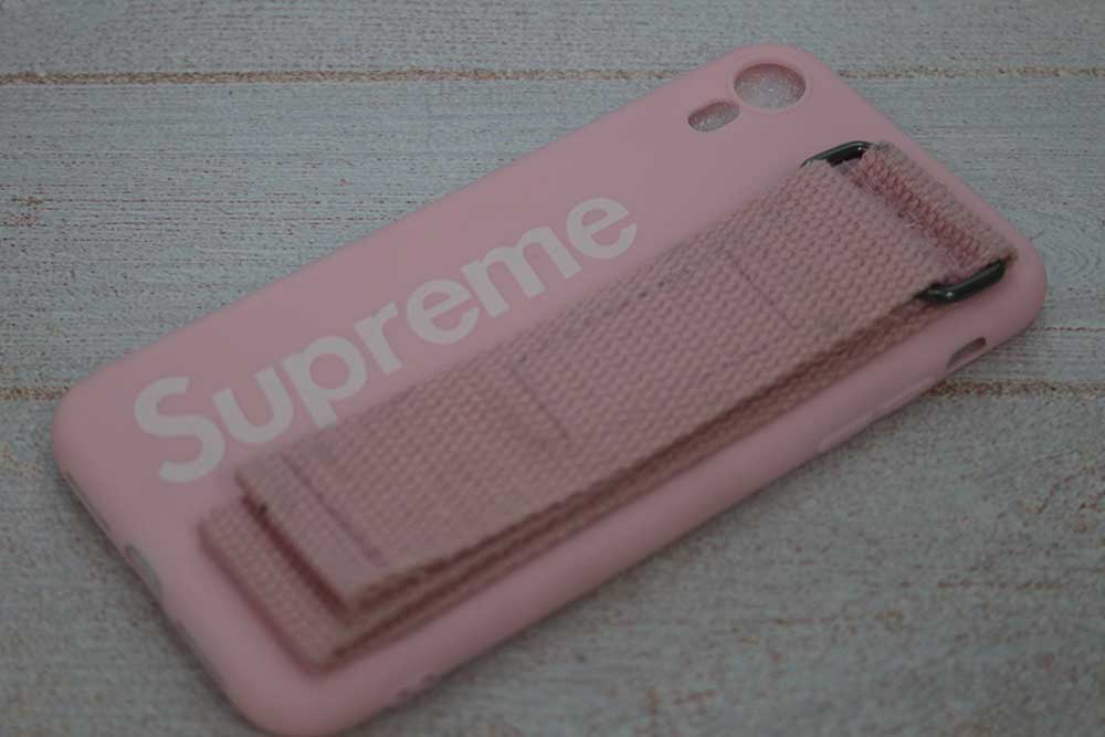 Чехол силиконовый для Supreme 1.5mm для Apple iPhone Xr розовый