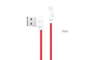 Кабель USB - MicroUSB HOCO UPM10 L shape, 1.2м (красный)