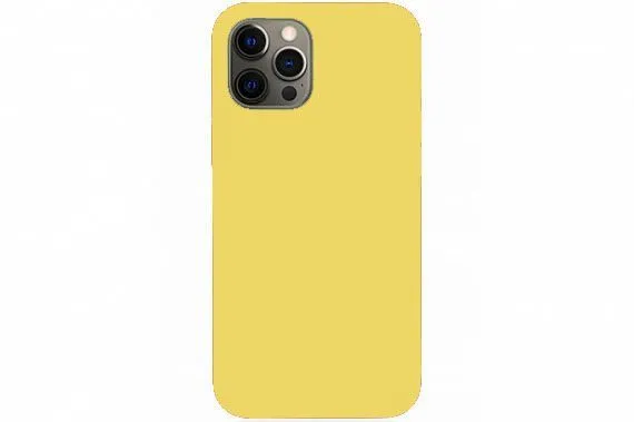 Чехол силиконовый для Apple iPhone 12, iPhone 12 Pro (желтый)