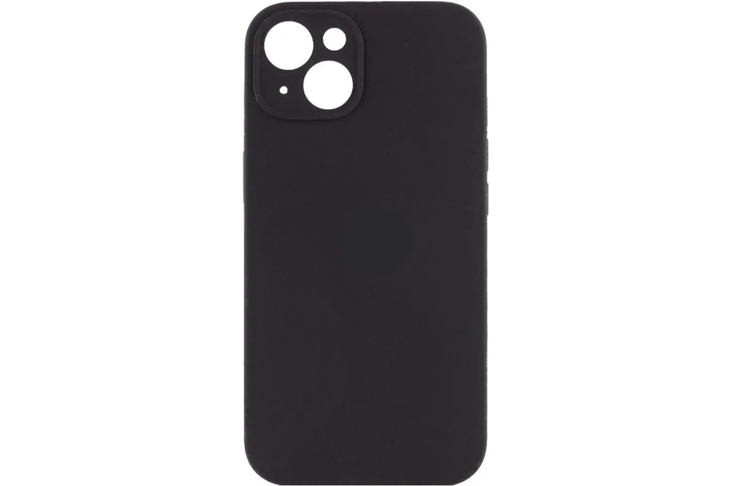 Чехол силиконовый с защитой камеры для Apple iPhone 14, iPhone 13 (черный)