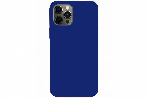 Чехол силиконовый для Apple iPhone 12 Pro Max (тёмно - синий)