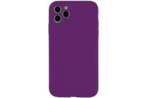 Чехол силиконовый с защитой камеры для Apple iPhone 12 Pro Max (фиолетовый)