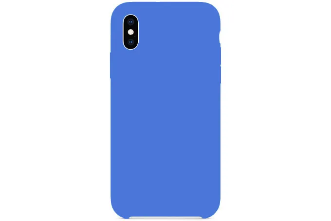 Чехол силиконовый для Apple iPhone X, Apple iPhone 10 (синий деним)