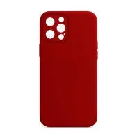 Чехол силиконовый с защитой камеры для Apple iPhone 15 Pro Max (красный)