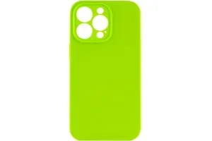 Чехол силиконовый с защитой камеры для Apple iPhone 13 Pro Max (ярко - зеленый)