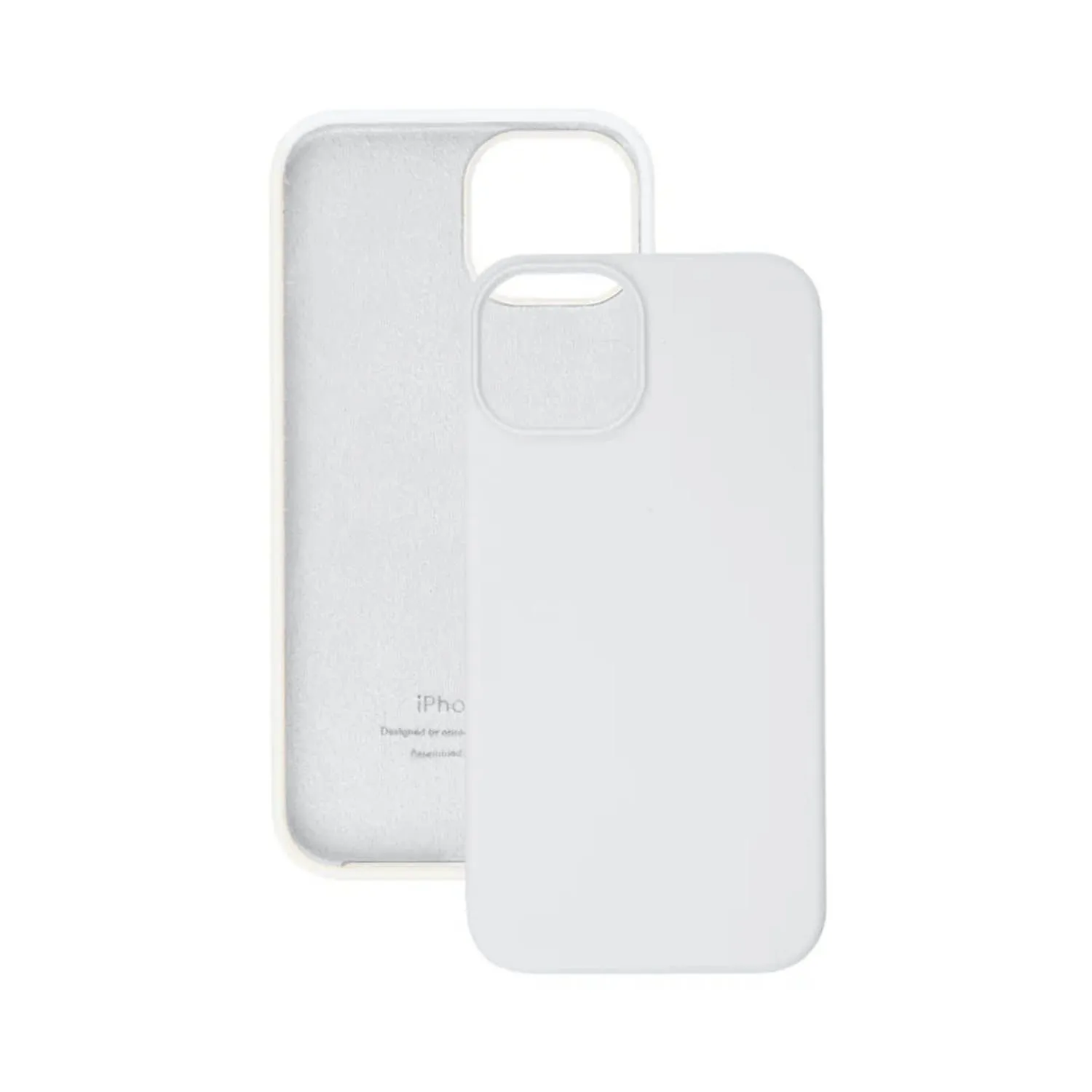 Чехол силиконовый для Apple iPhone 15 Pro (белый)
