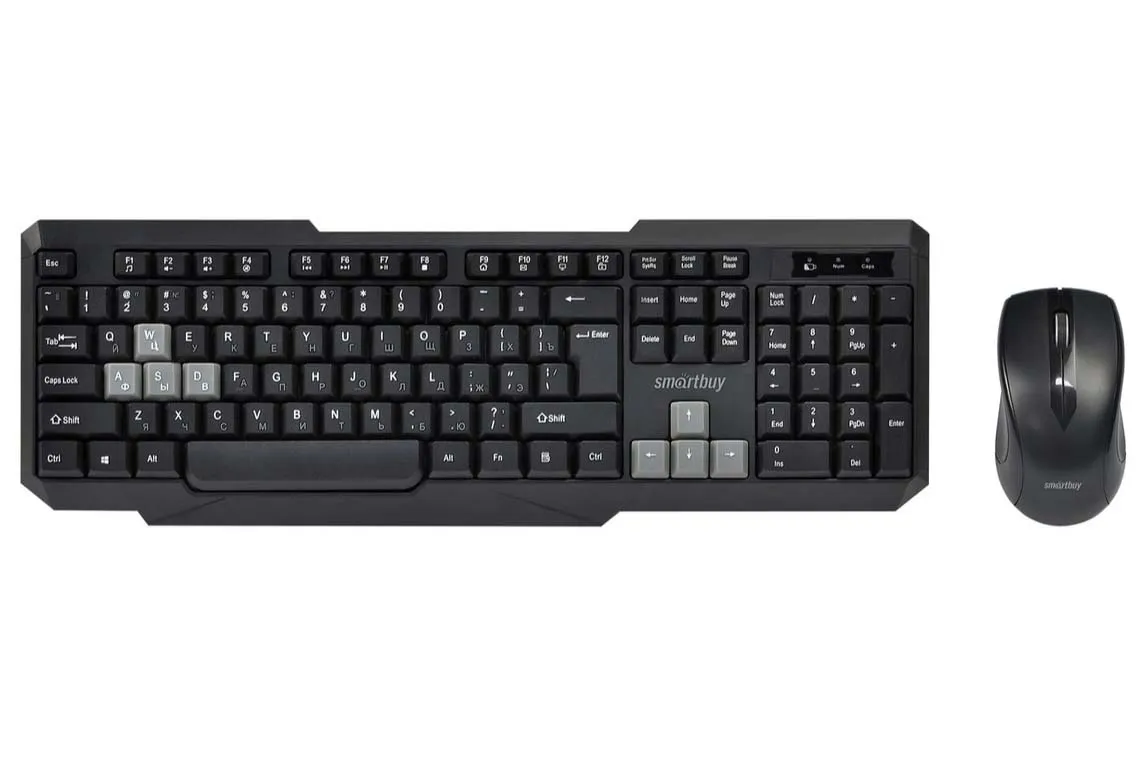 Набор беспроводной клавиатуры и мышь ONE 230346AG-KG (черный/серый)