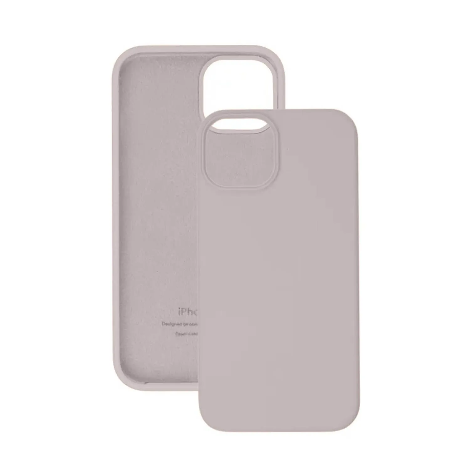 Чехол силиконовый для Apple iPhone 15 (серый песок)