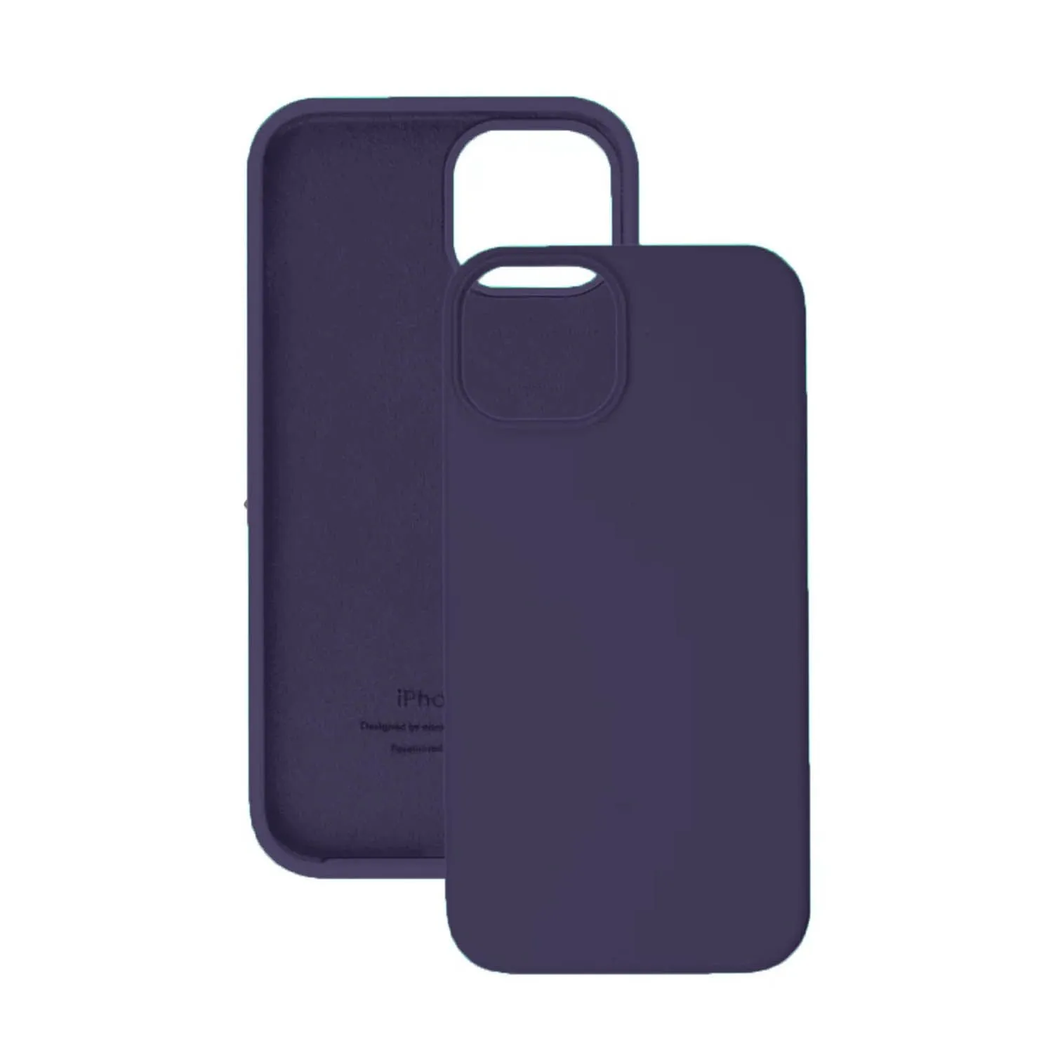 Чехол силиконовый для Apple iPhone 15 (темно-фиолетовый)