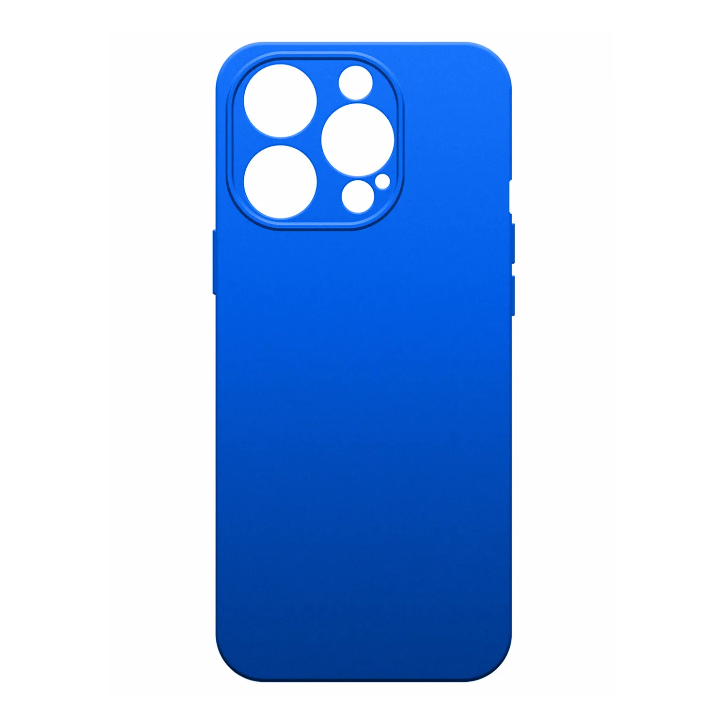 Чехол силиконовый с защитой камеры для Apple iPhone 15 Pro (ярко - синий)