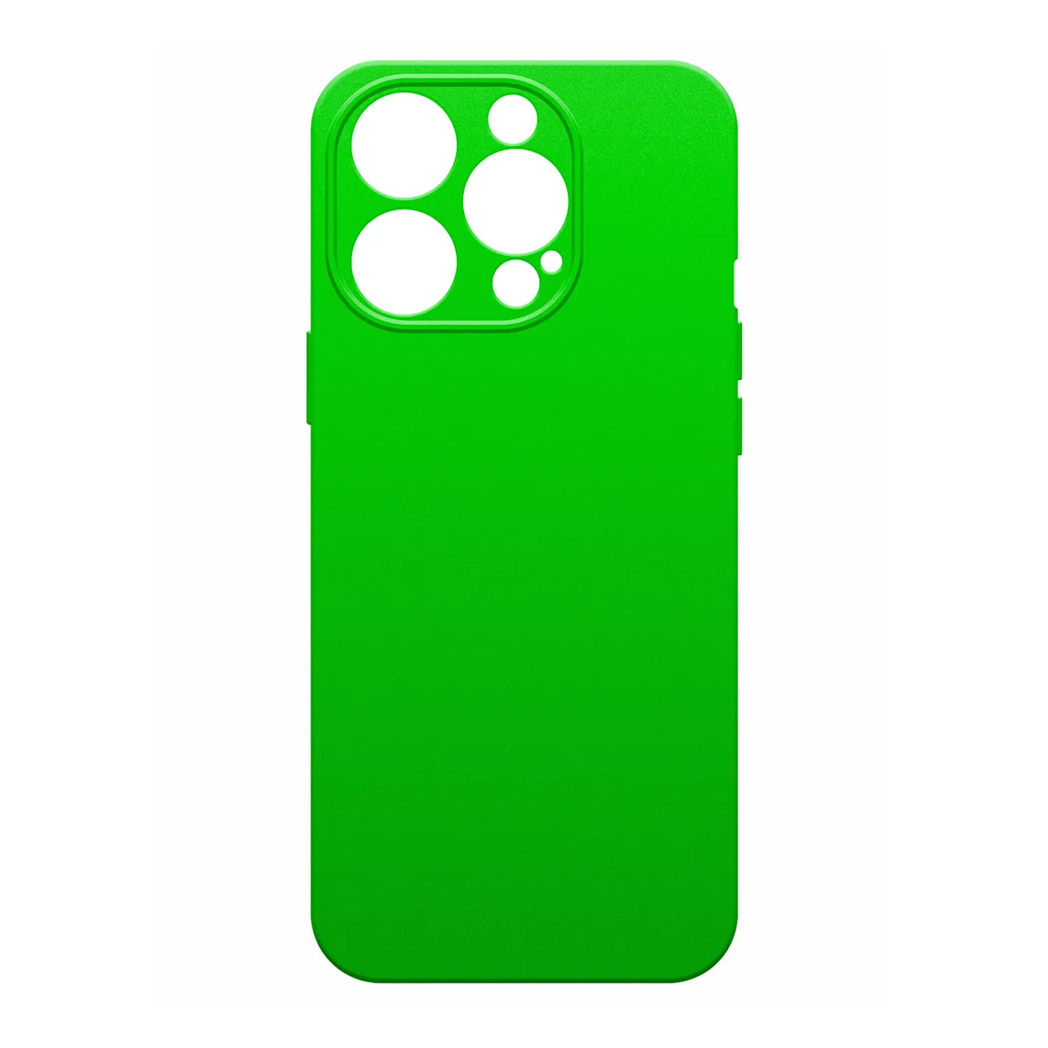 Чехол силиконовый с защитой камеры для Apple iPhone 15 Pro (ярко - зеленый)