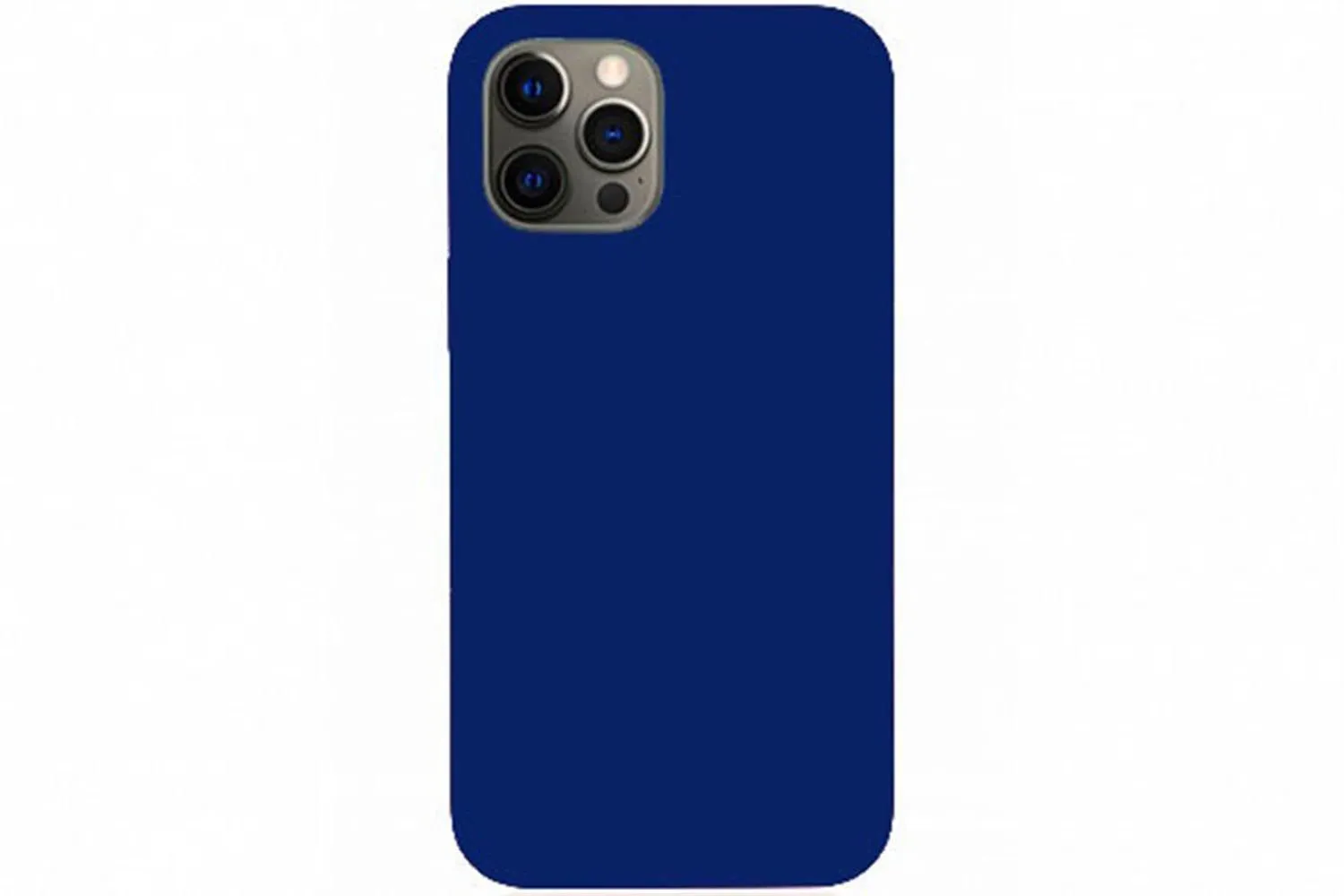 Чехол силиконовый для Apple iPhone 12, 12 Pro (синий)