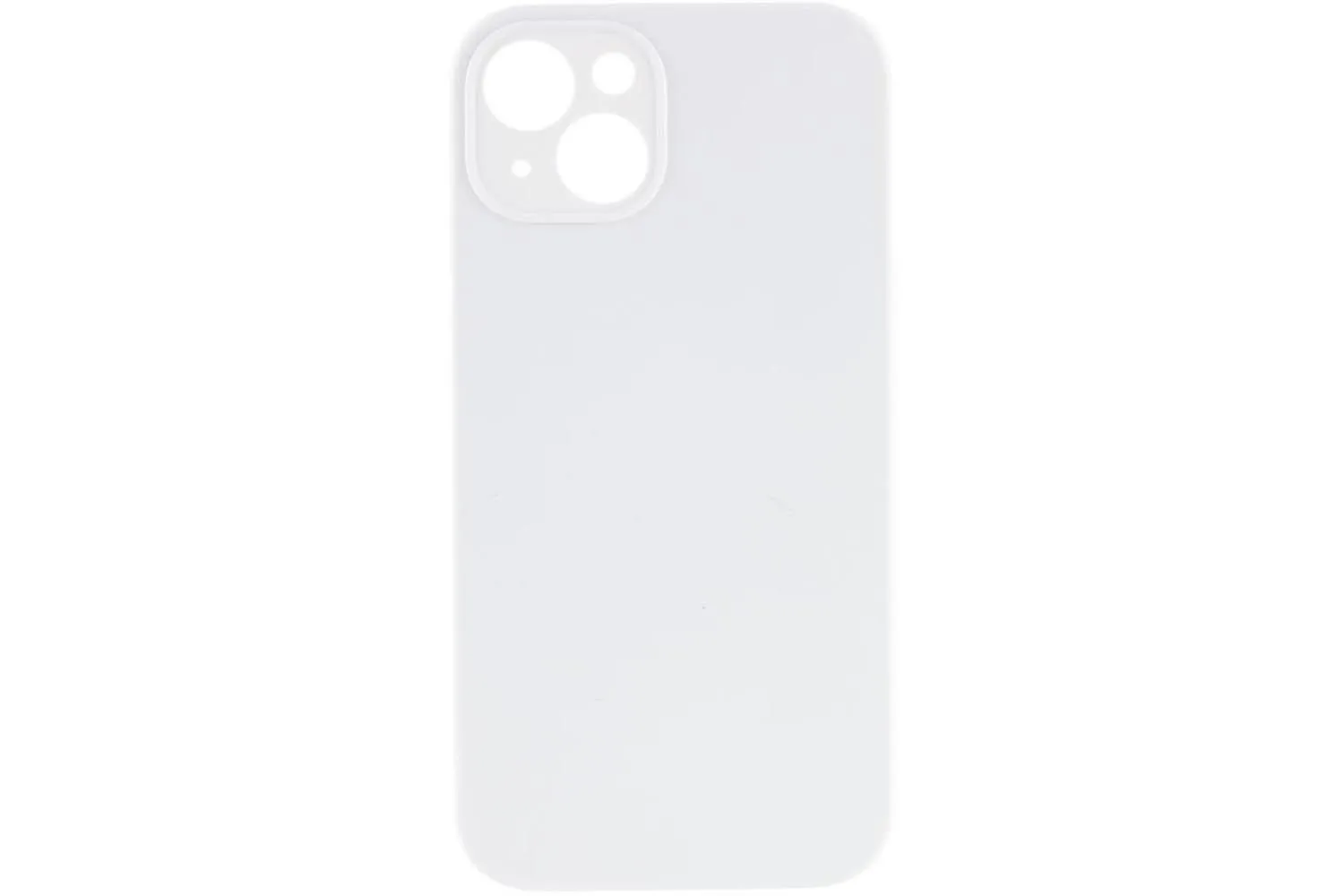 Чехол силиконовый с защитой камеры для Apple iPhone 14, iPhone 13 (белый)