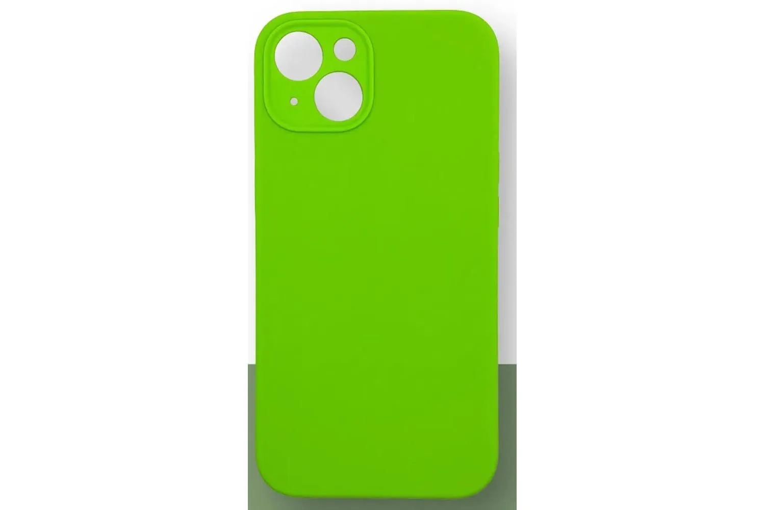 Чехол силиконовый с защитой камеры для Apple iPhone 13, iPhone 14 (ярко - зеленый)