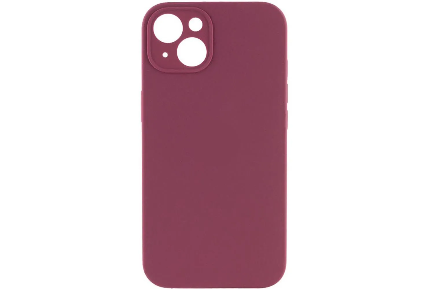 Чехол силиконовый с защитой камеры для Apple iPhone 13, iPhone 14 (бордовый)