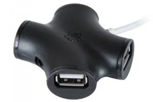 HUB CBR USB-концентратор CH-100 Black, 4 порта, USB 2.0. Питание: От USB-порта. Скорость передачи да