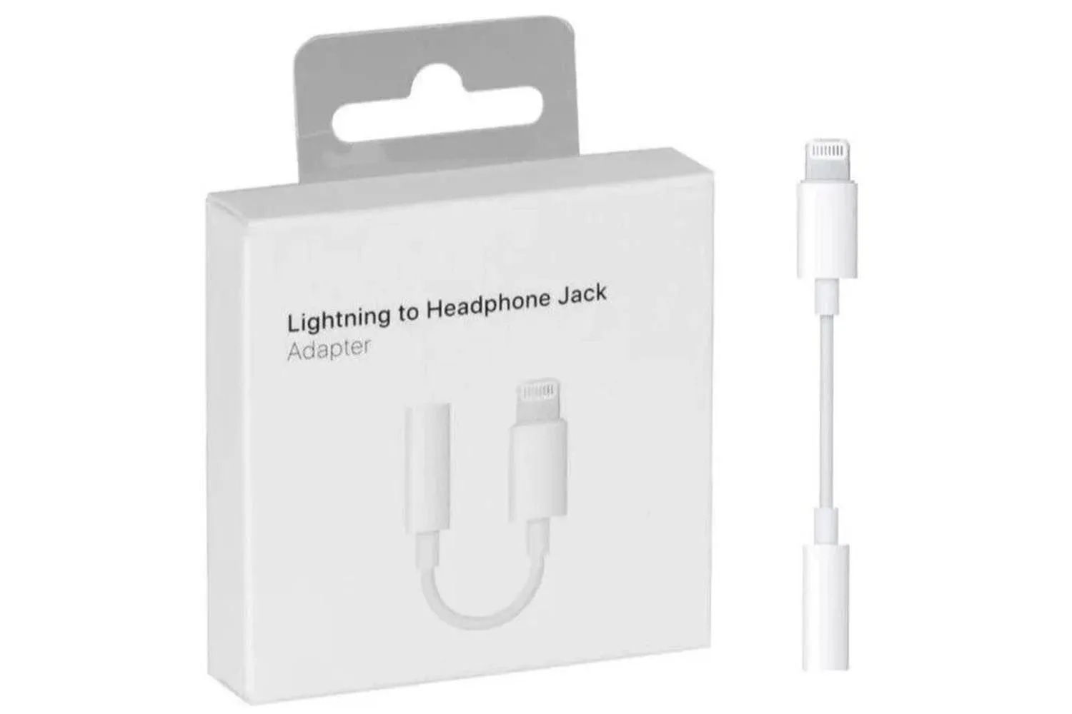 Кабель переходник для Apple iPhone Lightning - 3.5mm Jack (белый) (в упаковке) Ориг