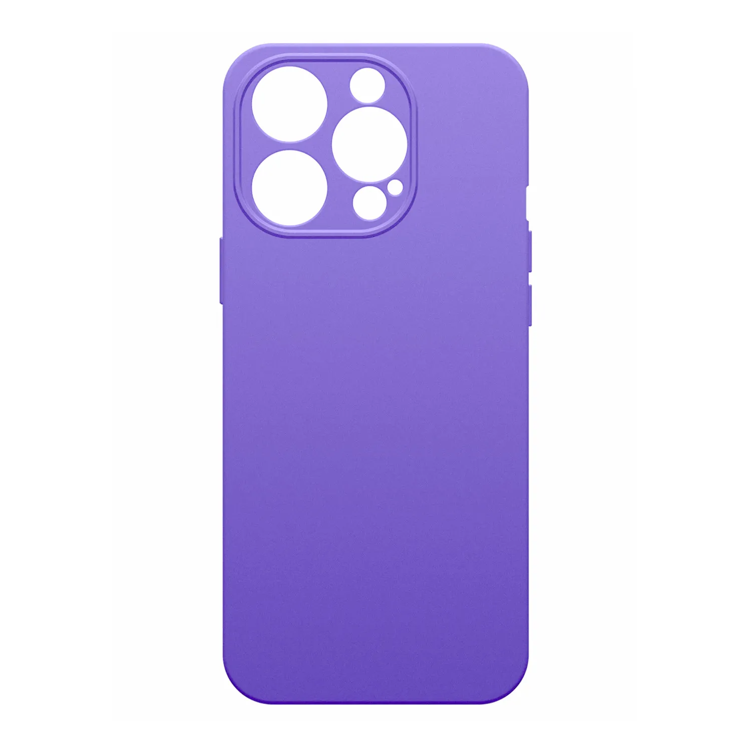 Чехол силиконовый с защитой камеры для Apple iPhone 15 Pro (лавандовый)