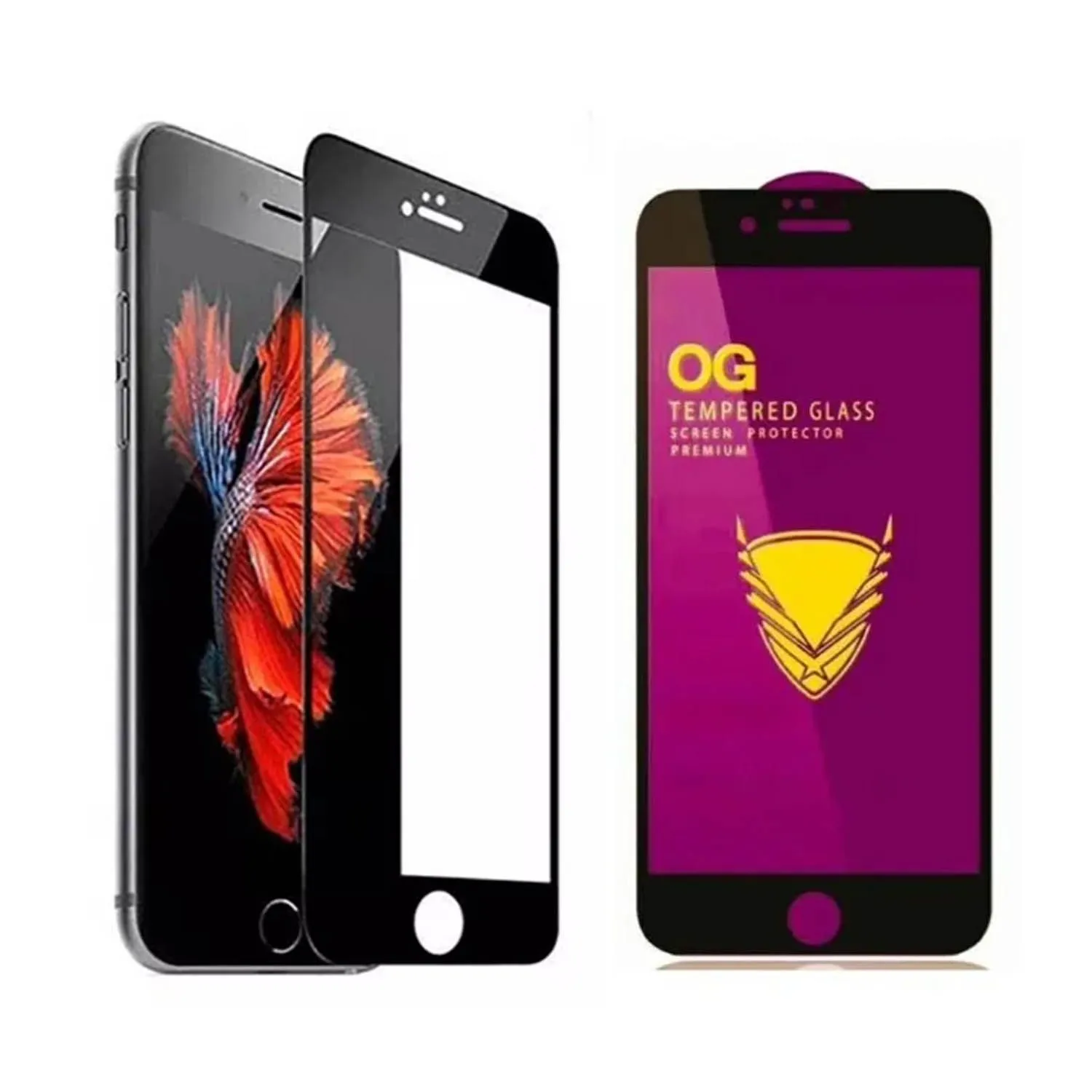 Противоударное стекло OG Tempered Glass Apple iPhone 6 Plus, 6S Plus (черный)