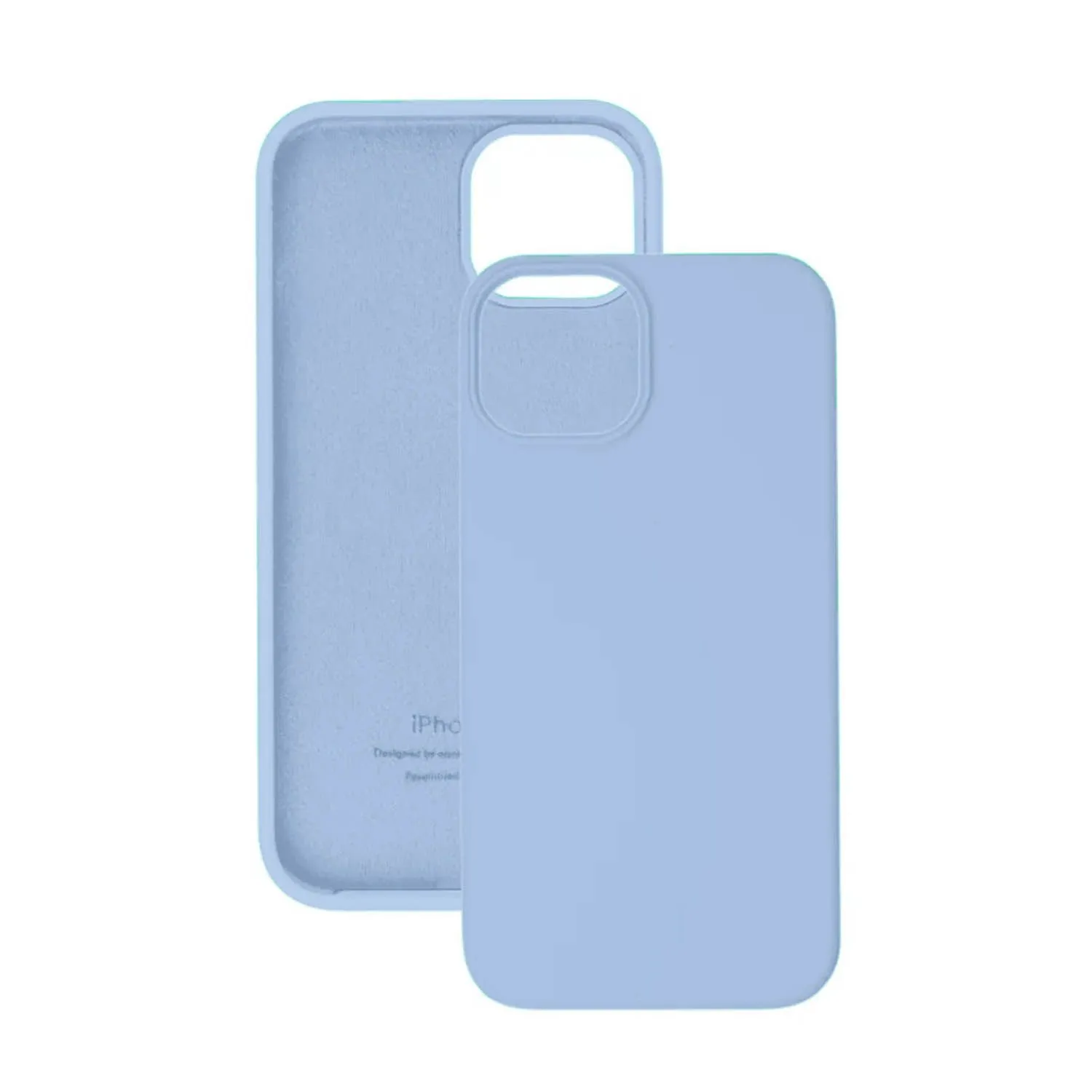 Чехол силиконовый для Apple iPhone 15 (голубой)