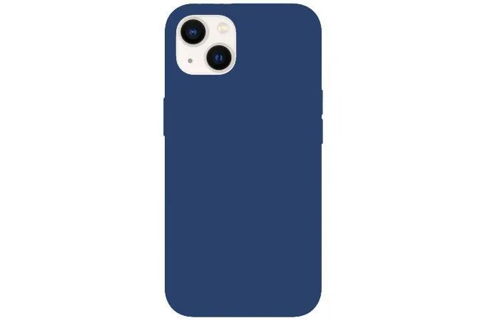 Чехол силиконовый для Apple iPhone 13, iPhone 14 (синий)