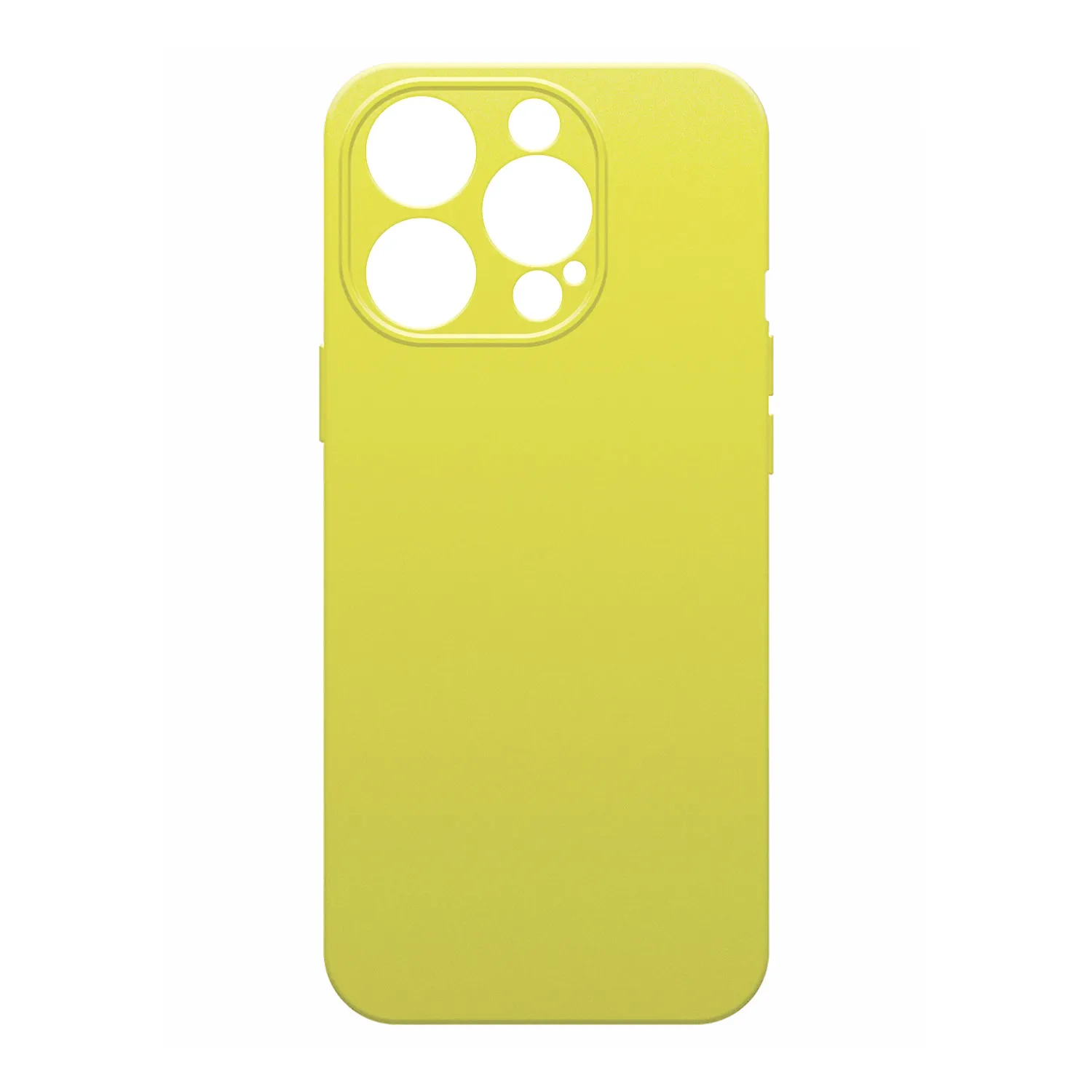 Чехол силиконовый с защитой камеры для Apple iPhone 15 Pro (жёлтый)