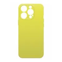 Чехол силиконовый с защитой камеры для Apple iPhone 15 Pro (жёлтый)