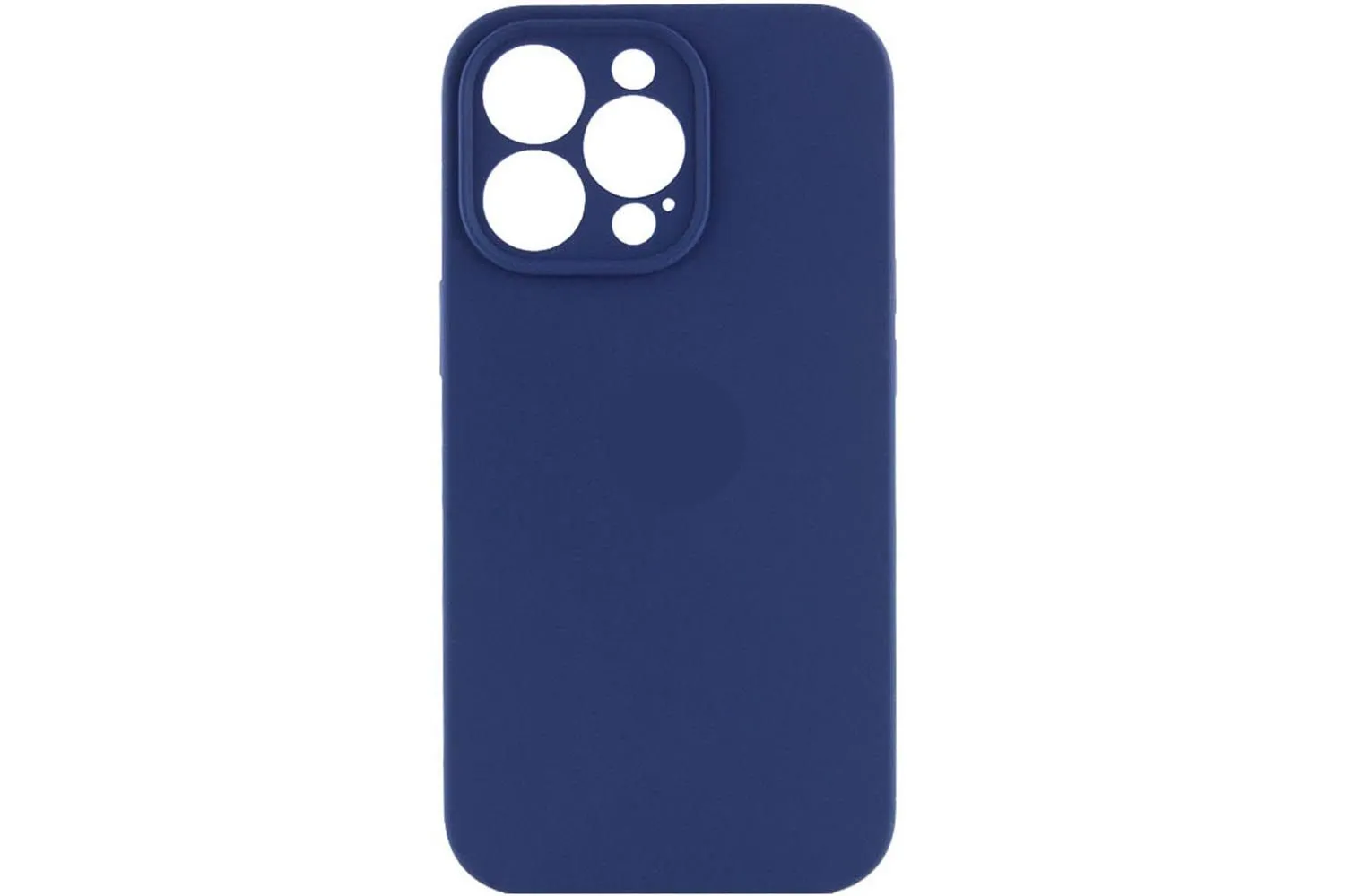 Чехол силиконовый с защитой камеры для Apple iPhone 14 Pro (синий)
