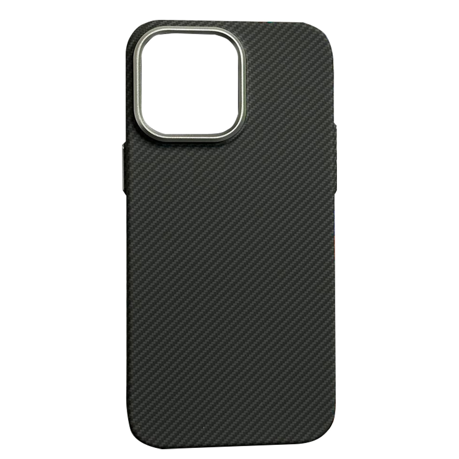 Чехол пластиковый карбон LUXO Life с MagSafe Apple iPhone 15 Pro Max (черный)